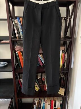 & Other Stories Black Tailored Cuffed Trousers